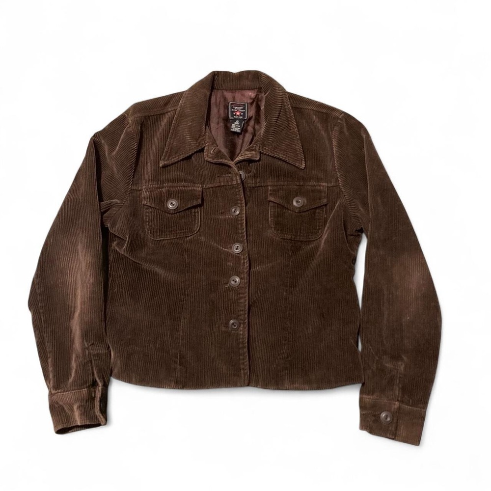 American Eagle Vintage 90s Brown Corduroy Cinch back jacket L/20.5